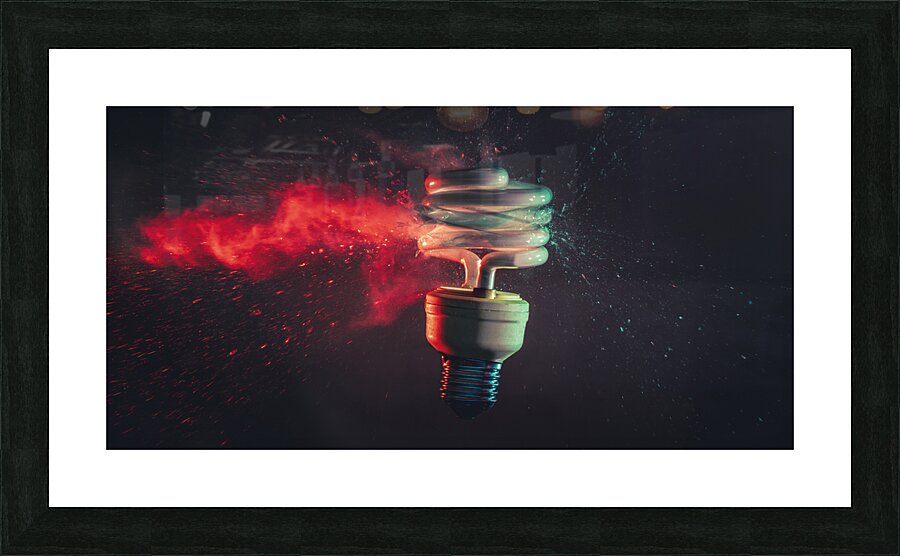low-consumption light bulb shot  Picture Frame print