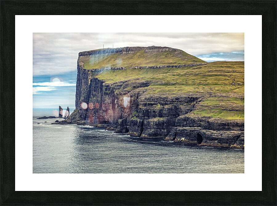 cliff view in faroe  Picture Frame print