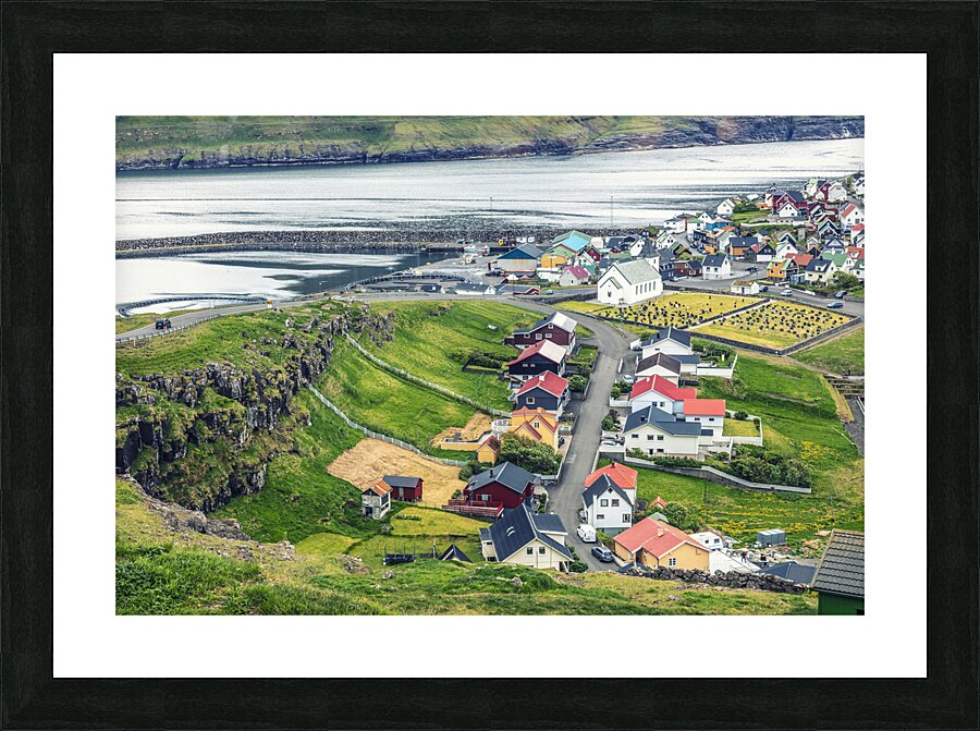 town in faroe Picture Frame print