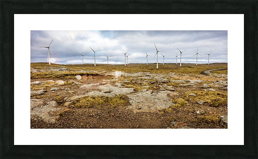 farm wind in faroe  Picture Frame print