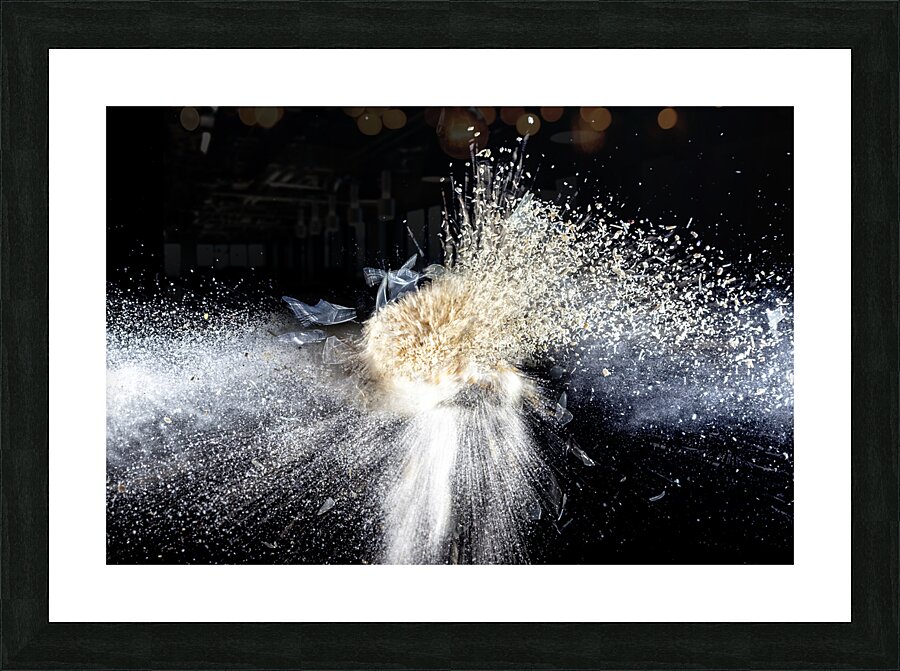 real explosion background Picture Frame print