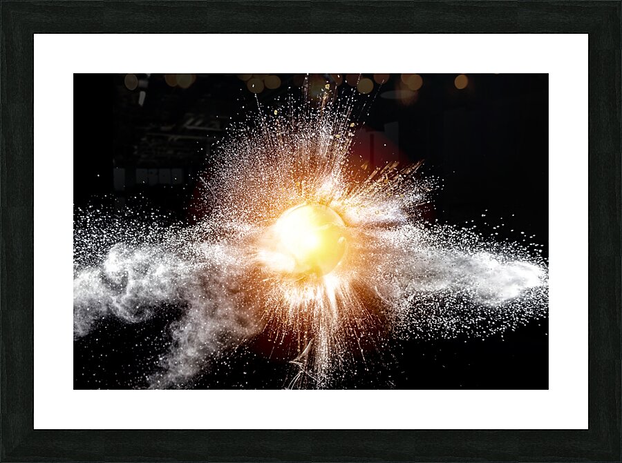 real explosion background Picture Frame print