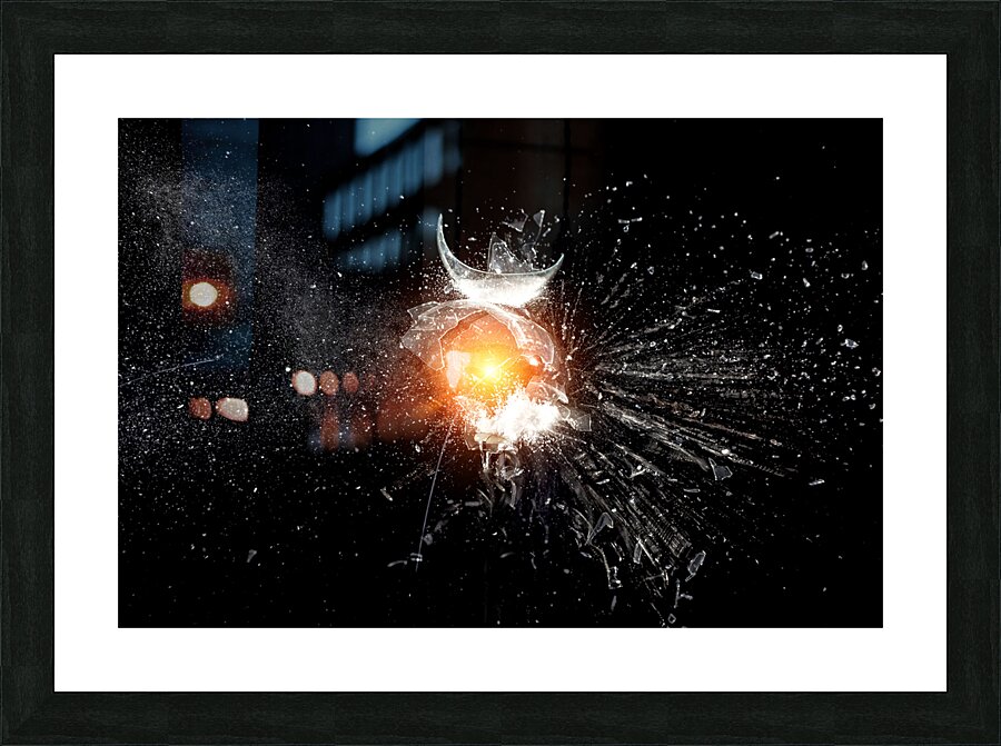 real explosion background Picture Frame print