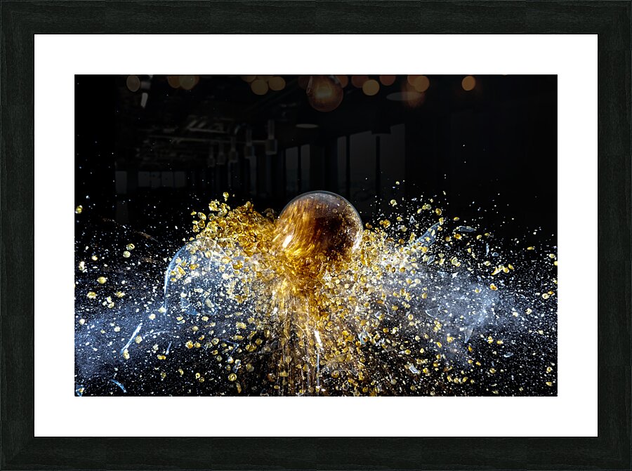 real explosion background Picture Frame print
