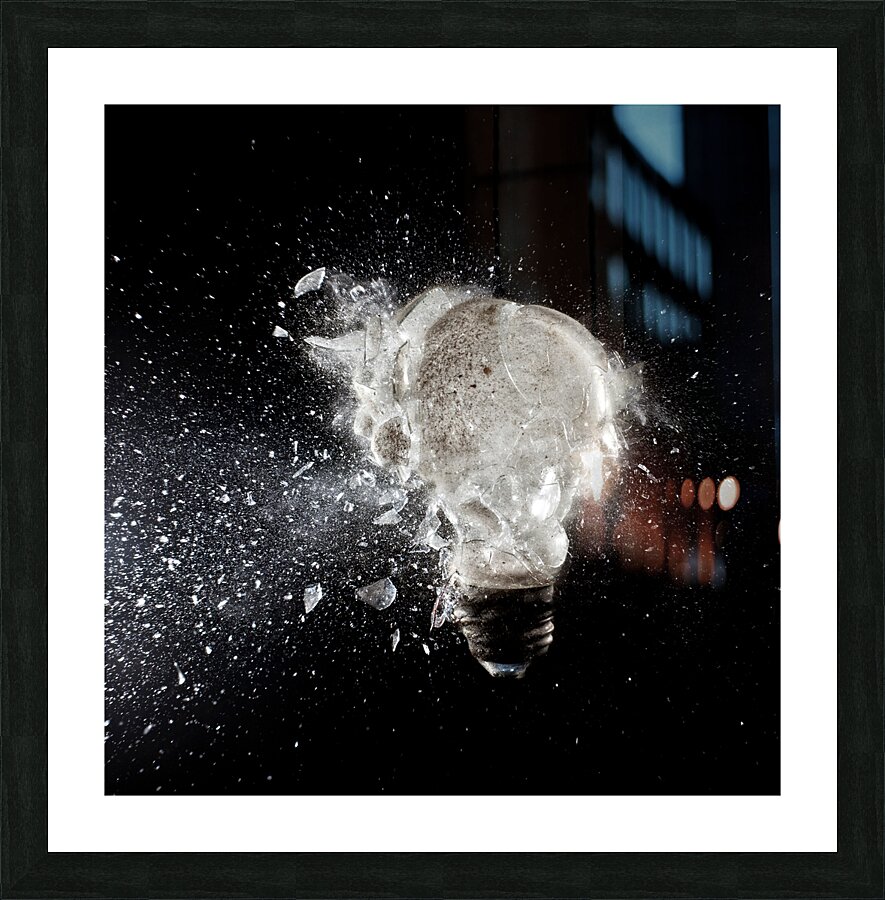 bulb explosion Picture Frame print