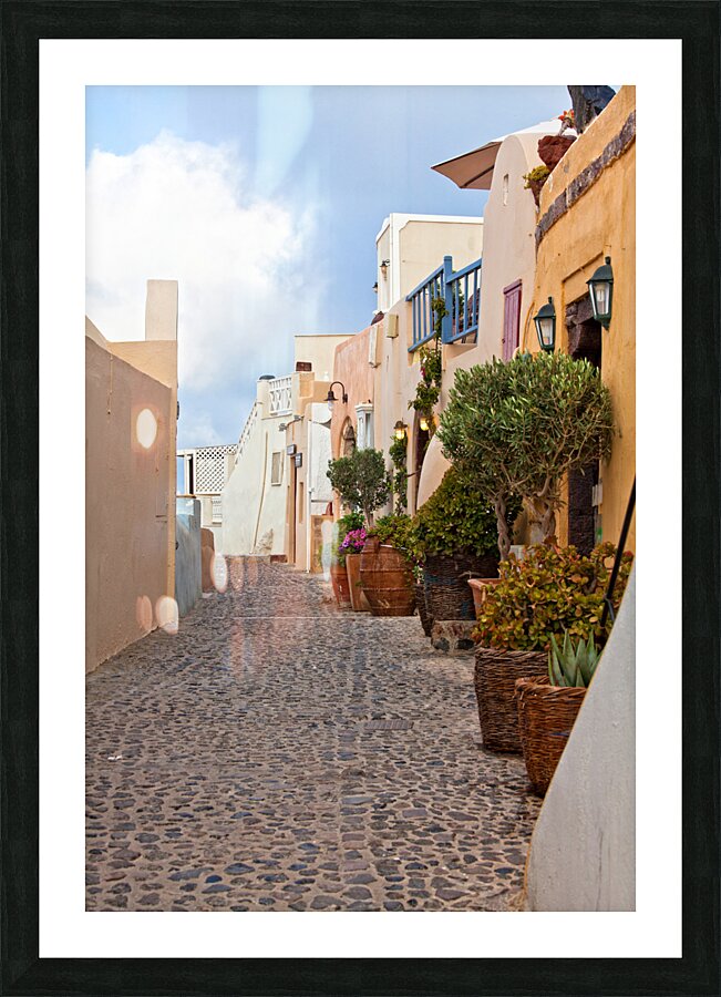 oai santorini view Picture Frame print