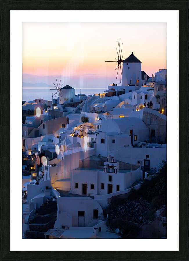 oai santorini view Picture Frame print