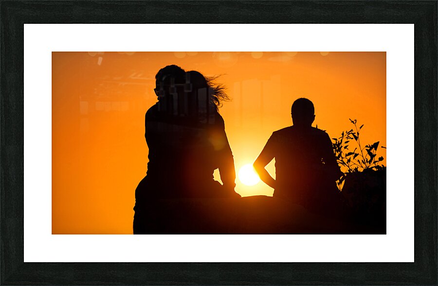people at sunset Picture Frame print