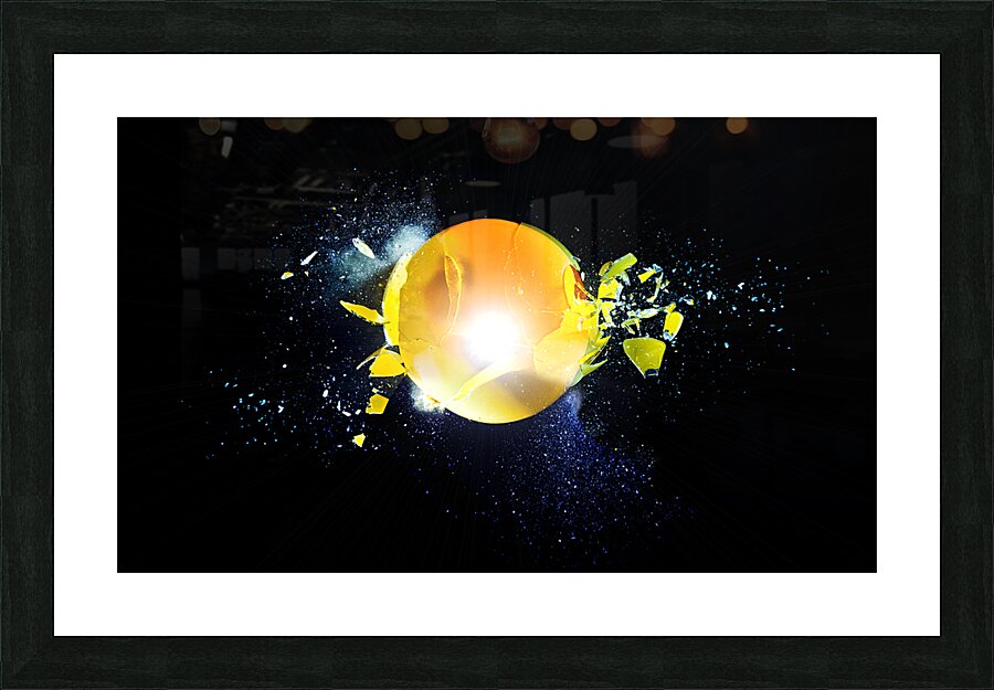 glass explosion Picture Frame print