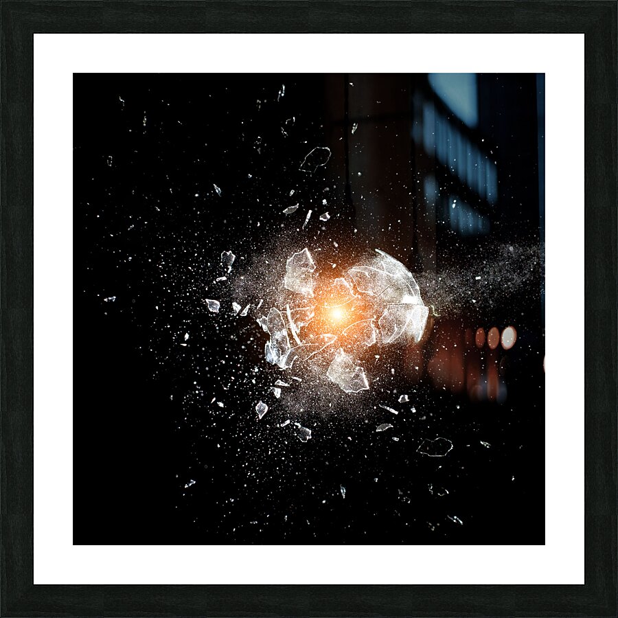 glass  explosion Picture Frame print