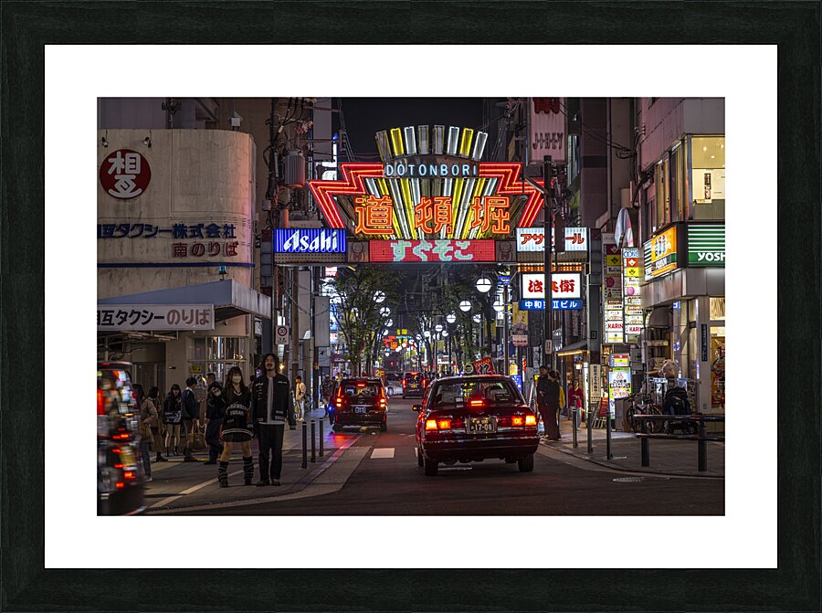 road in dotonbori Picture Frame print