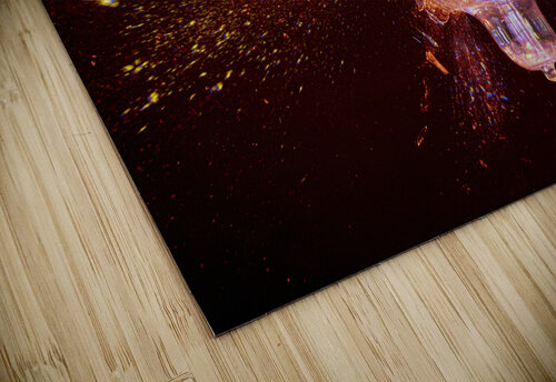 explosion of a glass bulb on a black background.  Gualtiero Boffi puzzle