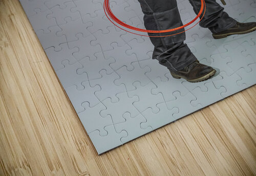 electrician worker with long beard  Gualtiero Boffi puzzle