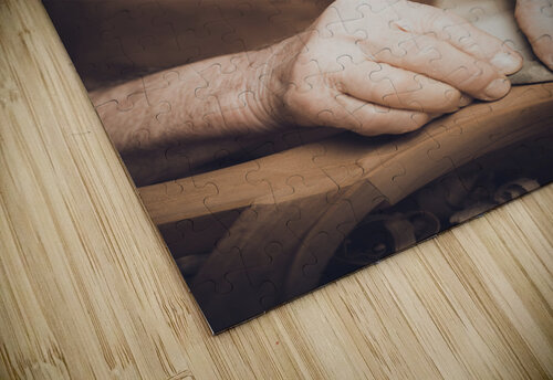 old carpenter at work Gualtiero Boffi puzzle