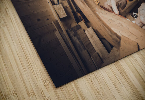 old carpenter at work Gualtiero Boffi puzzle