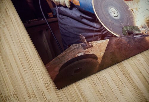 man with grinder in action Gualtiero Boffi puzzle