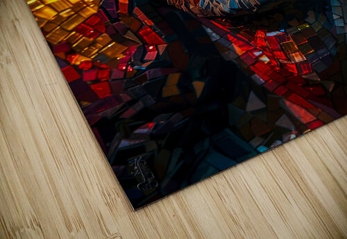 Vibrant mosaic of a bearded man Gualtiero Boffi puzzle