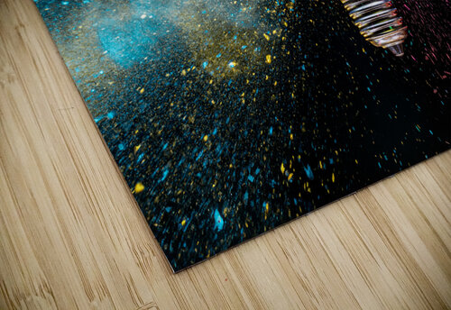 Lightbulb exploding with colorful powder Gualtiero Boffi puzzle