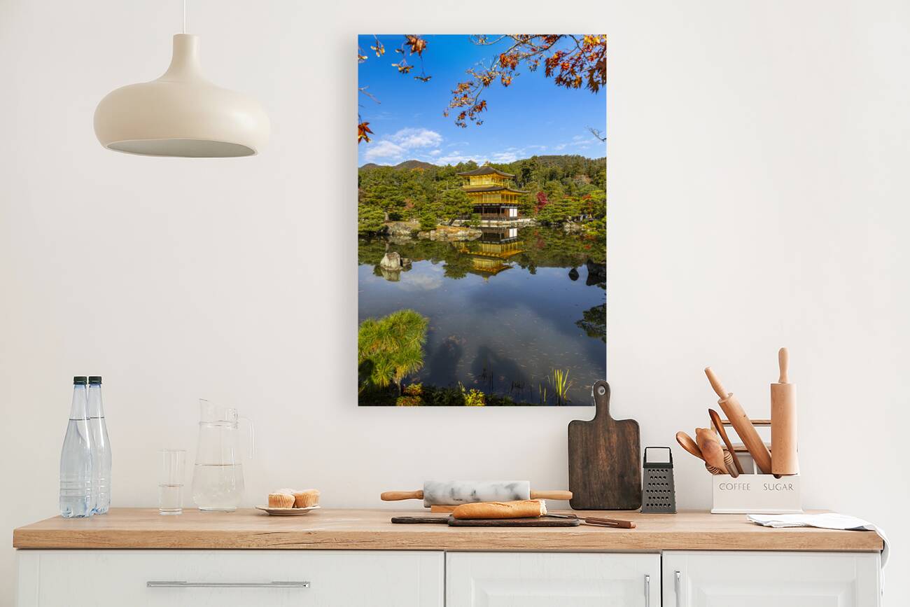 background of Kinkakuji temple  Reproduction