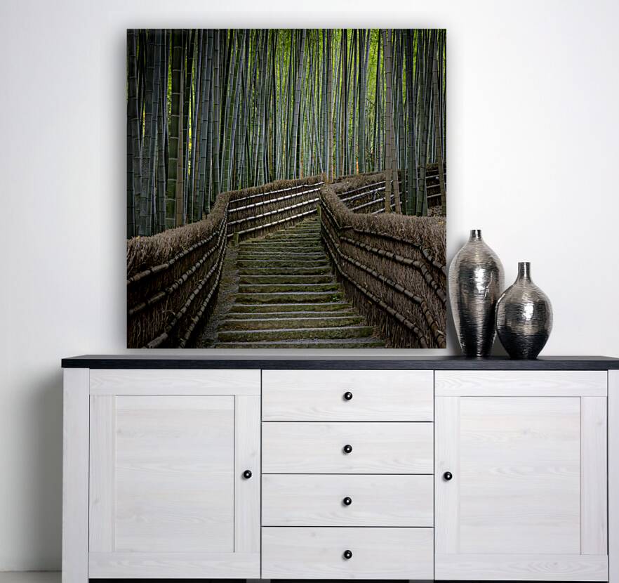 staircase in the bamboo forest of arashiyama  Reproduction