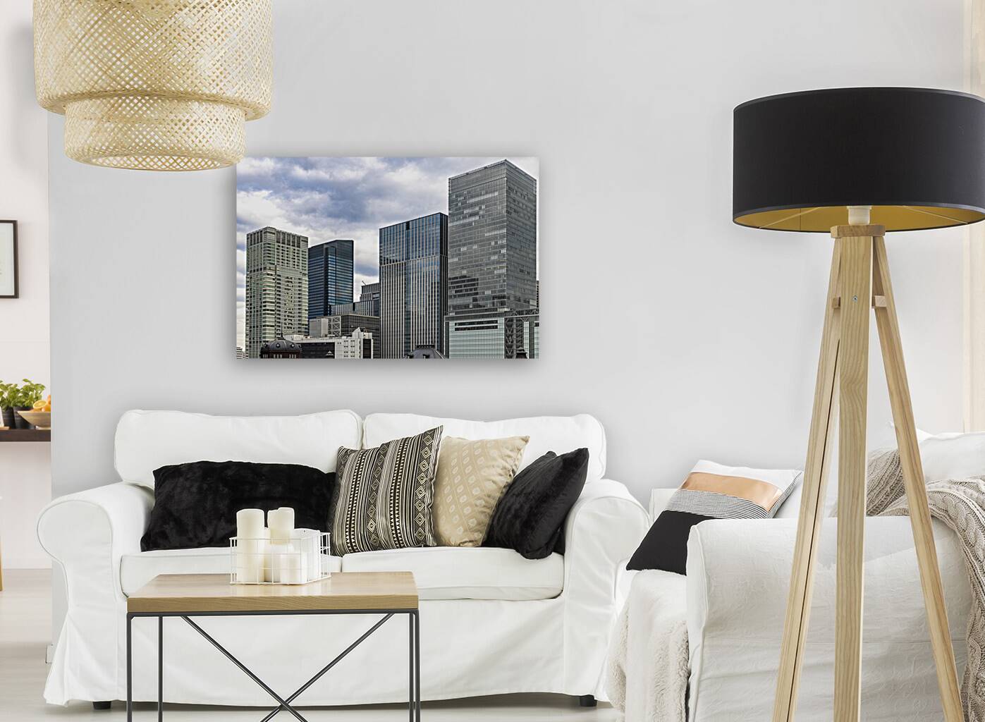  modern buildings in the centre of Tokyo Reproduction