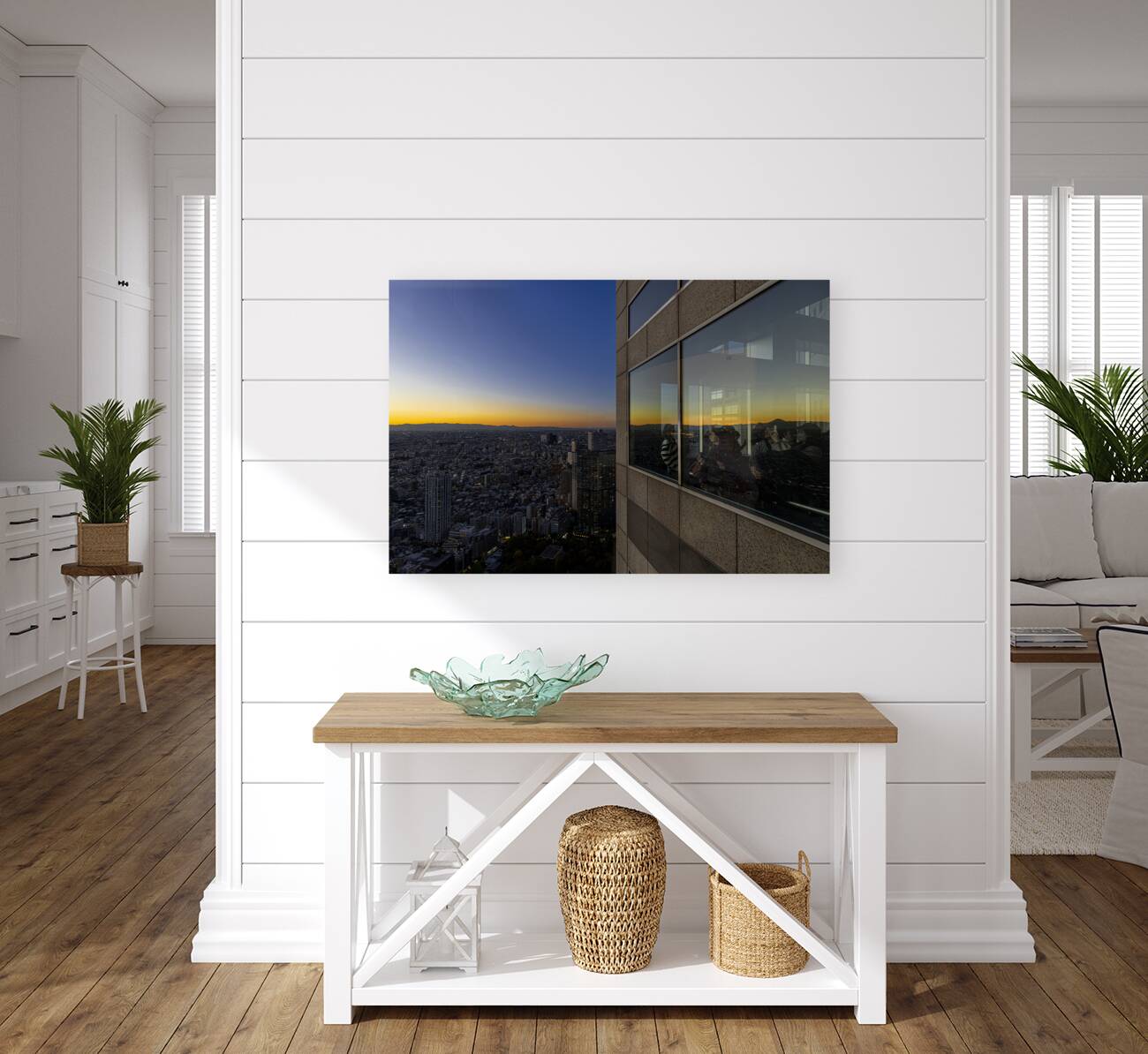 people observe the Tokyo cityscape from the government building Reproduction