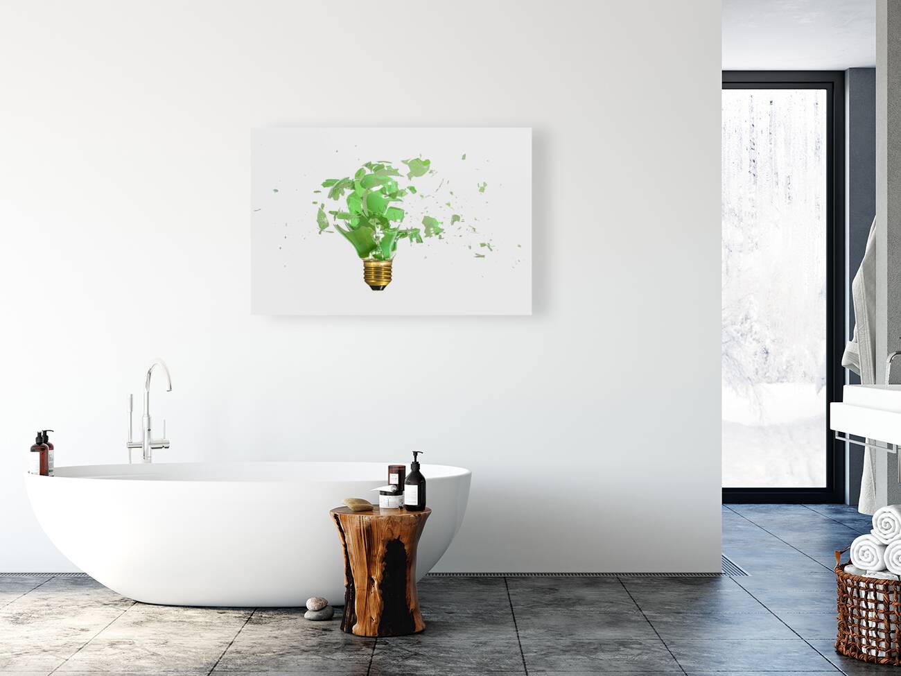 broken green bulb  Reproduction