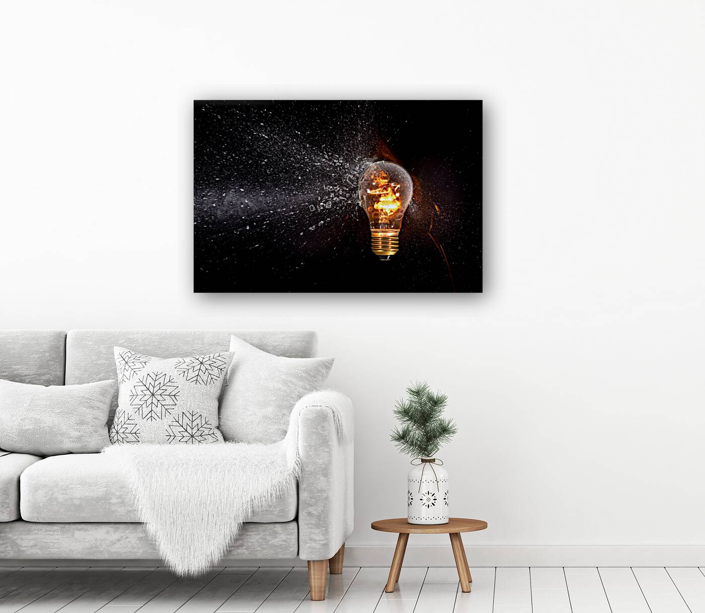 lit bulb hit by projectile  Reproduction