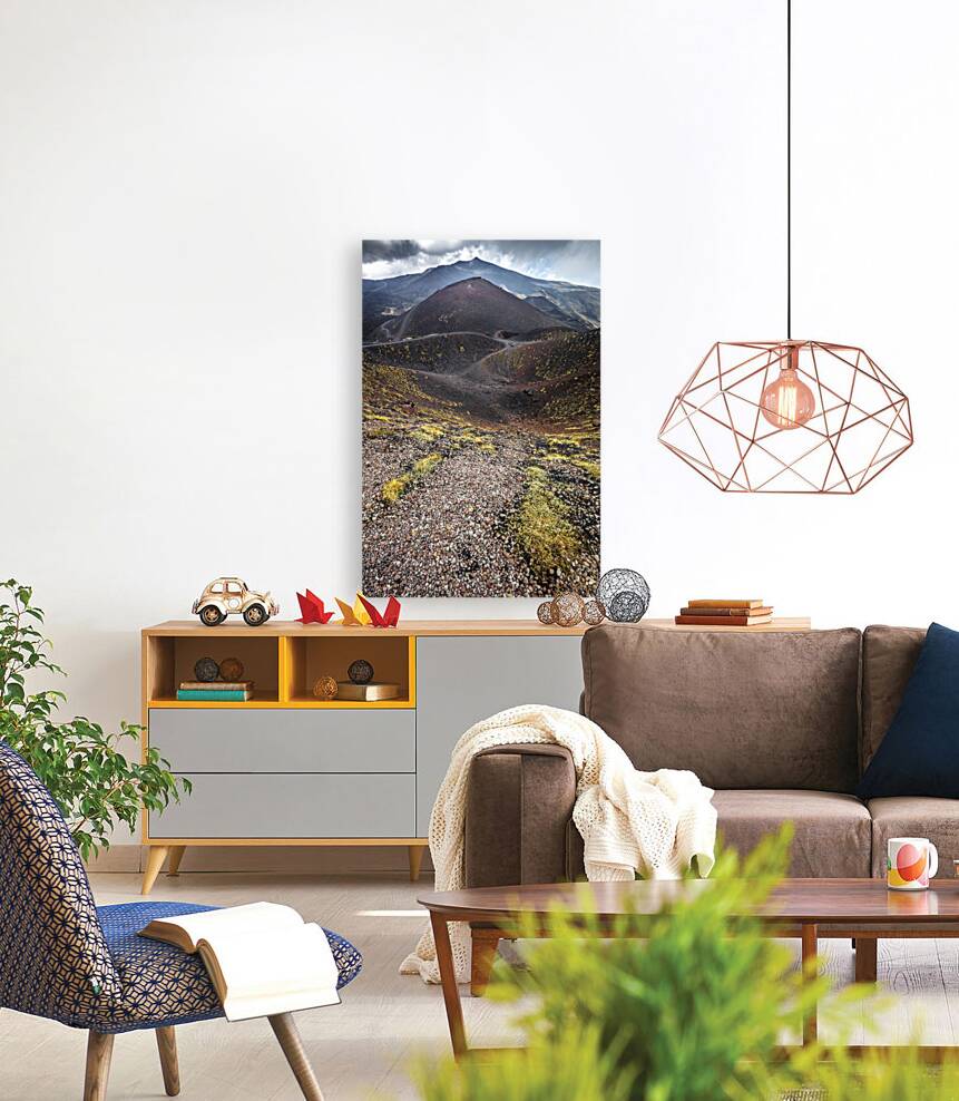 route on Mount Etna volcano Reproduction