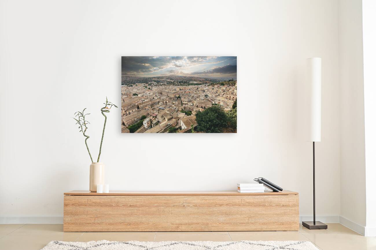 Scicli in Sicily urban view Reproduction