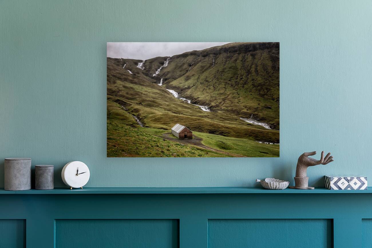 lonely house in faroe Reproduction
