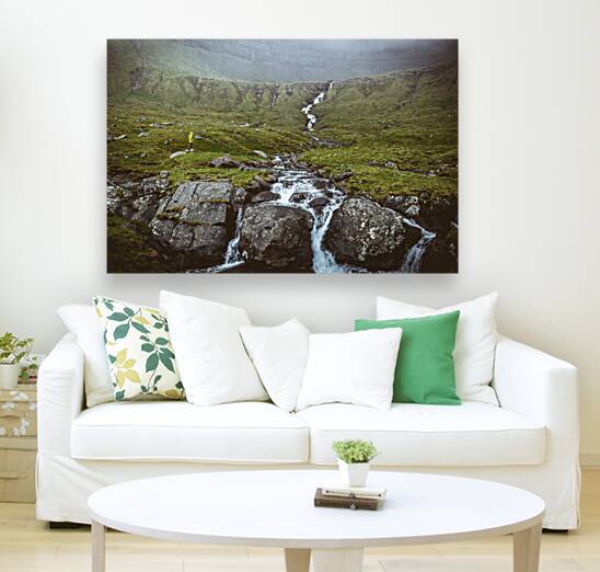 waterfall in faroe Reproduction
