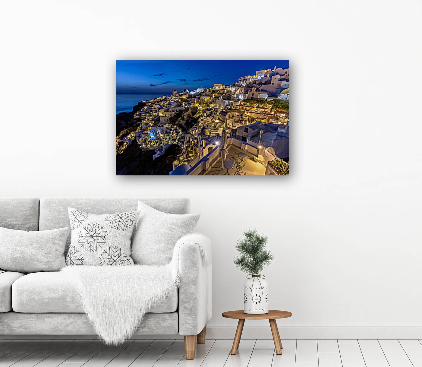 oia at sunset Reproduction