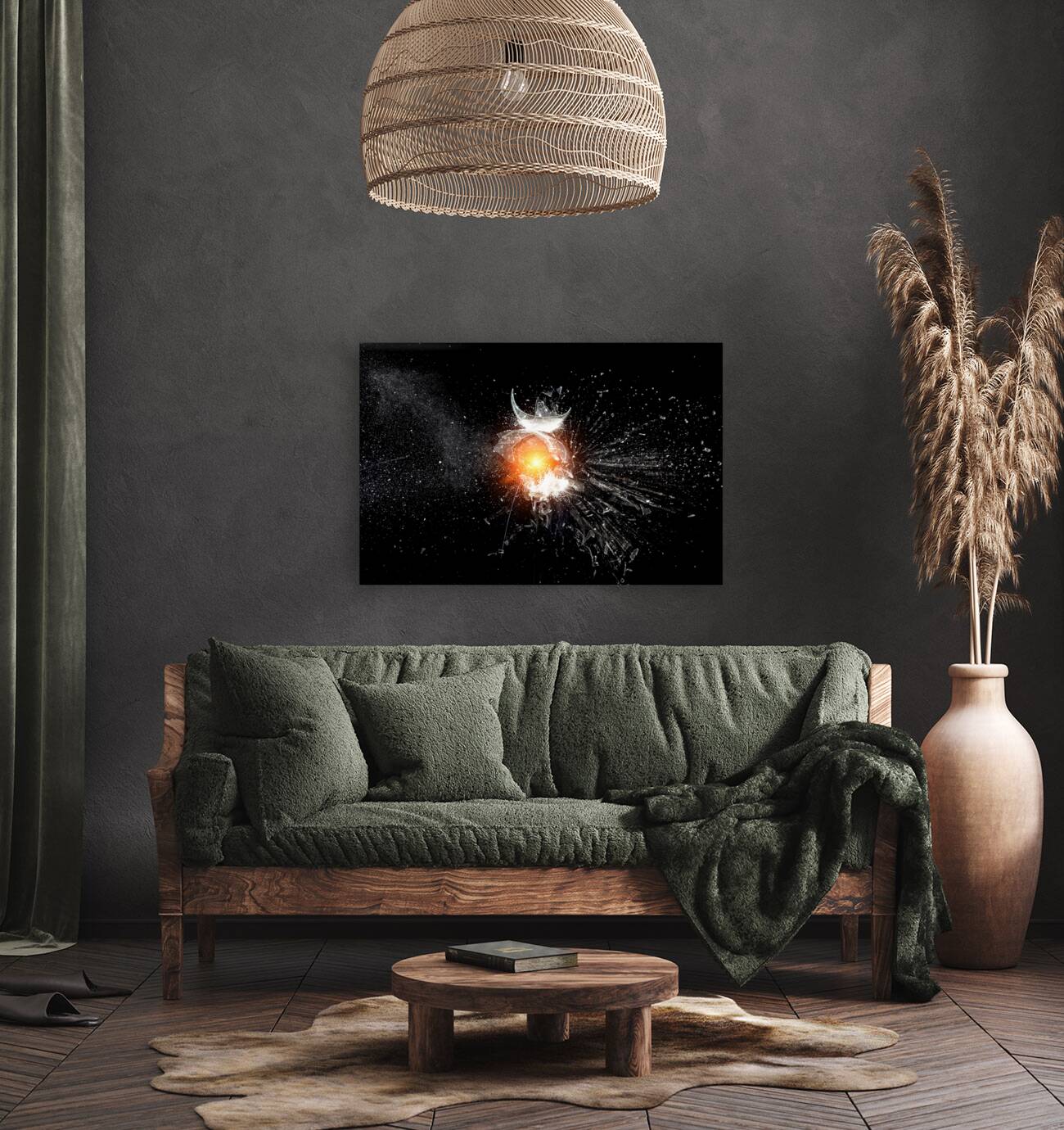 real explosion background Reproduction