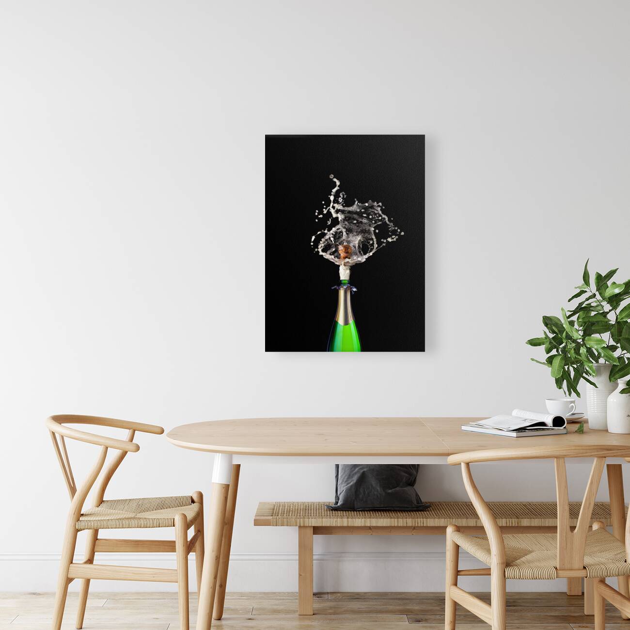 popping champagne Reproduction