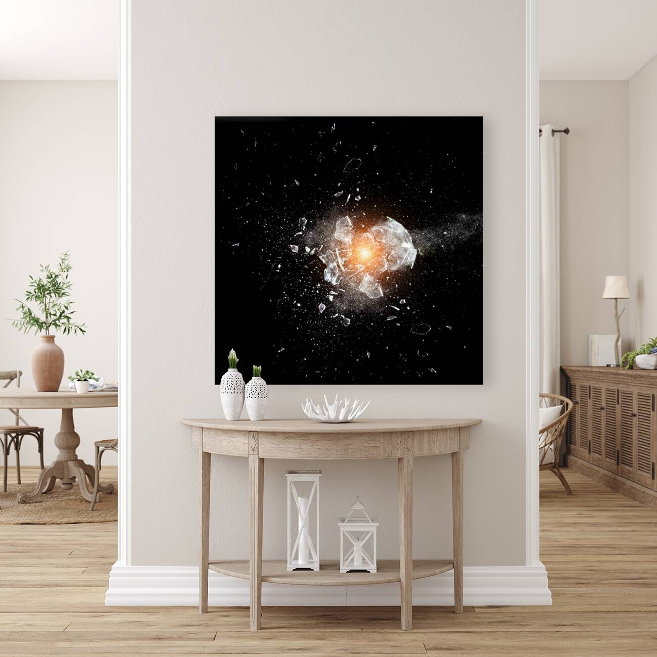 glass  explosion Reproduction