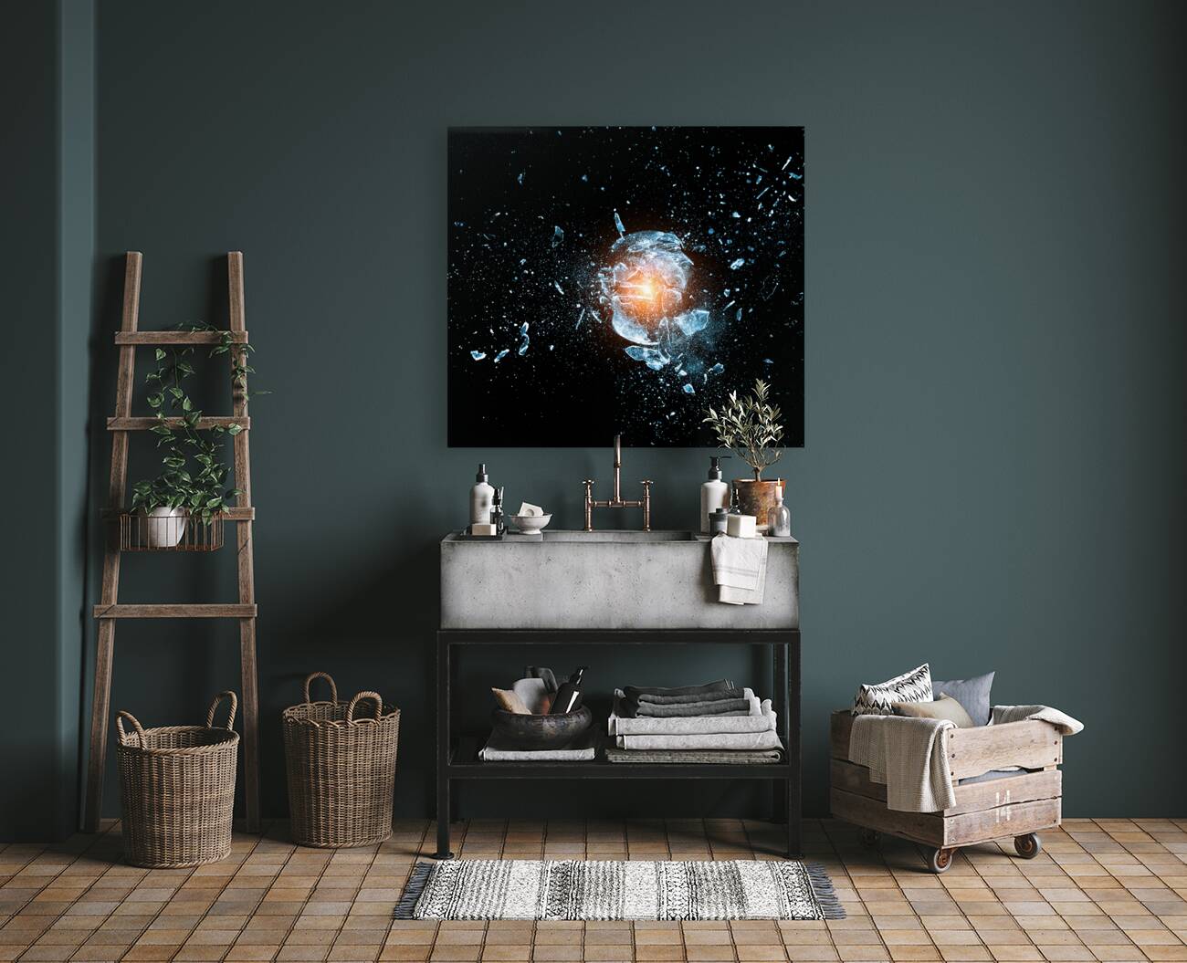 glass  explosion Reproduction
