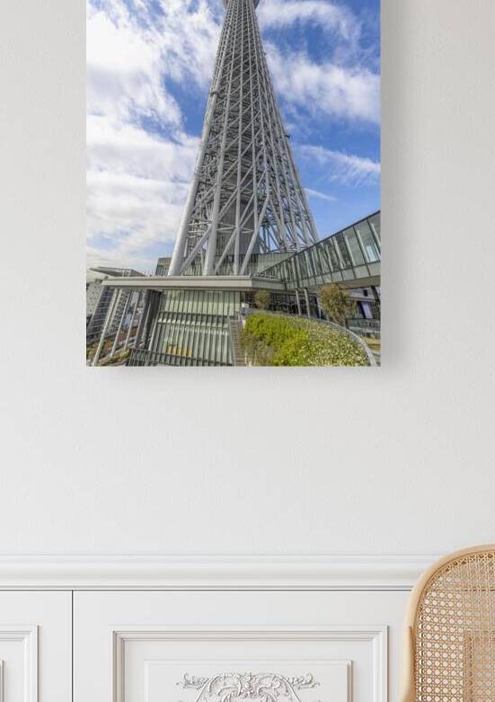 tokyo skytree against cloudy blue sky by Gualtiero Boffi