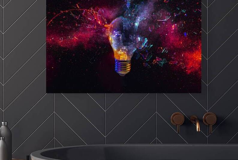 Shattering light bulb background by Gualtiero Boffi