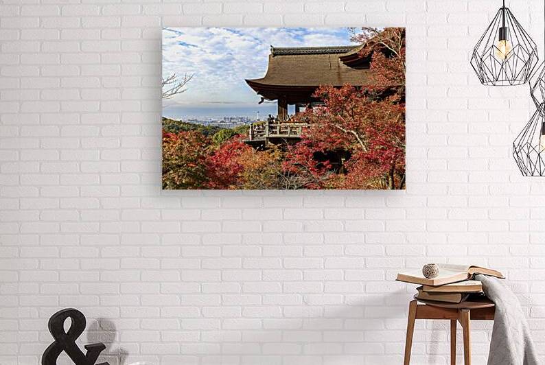 kiyomizu dera temple beautiful red Japanese maple tre by Gualtiero Boffi