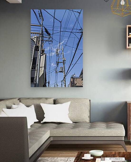 electric cables  in the city of Tokyo by Gualtiero Boffi