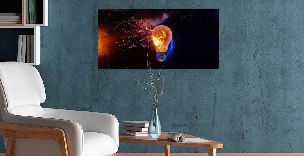 bulb breaks and creates many fragments  by Gualtiero Boffi