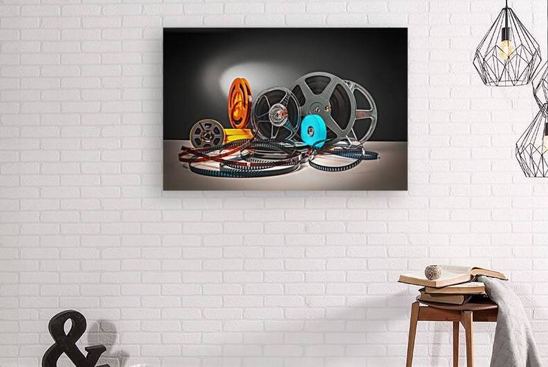film-themed background old Super 8 reels  by Gualtiero Boffi