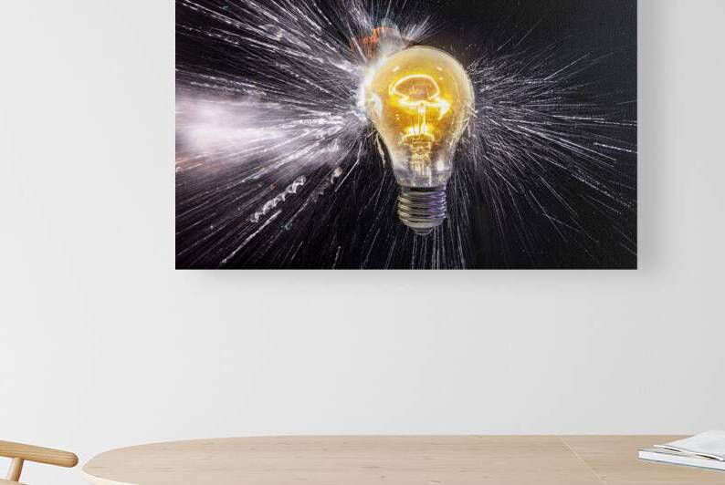 electric bulb breaks with shrapnel scattering quickly by Gualtiero Boffi