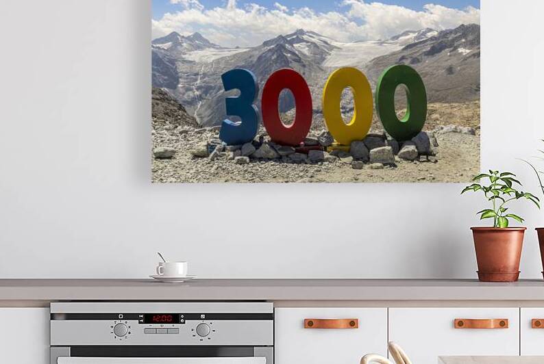 3000 colourful tourist inscription glacier view on the mountains by Gualtiero Boffi