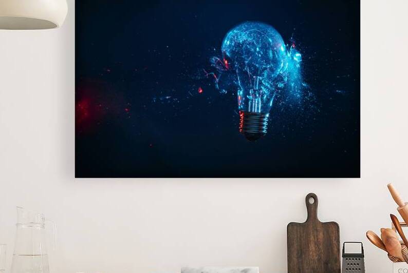 broken bulb with impact on black background by Gualtiero Boffi