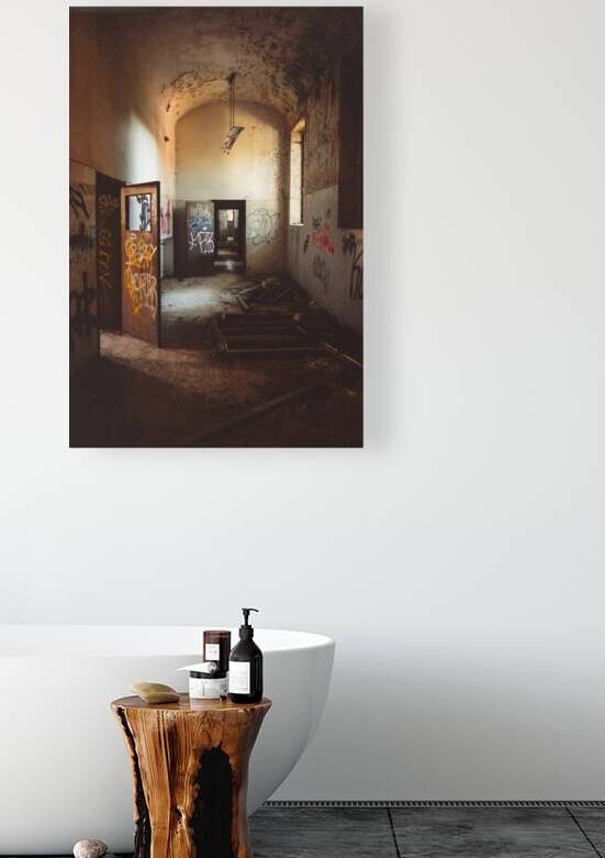 decaying interior of an abandoned building by Gualtiero Boffi