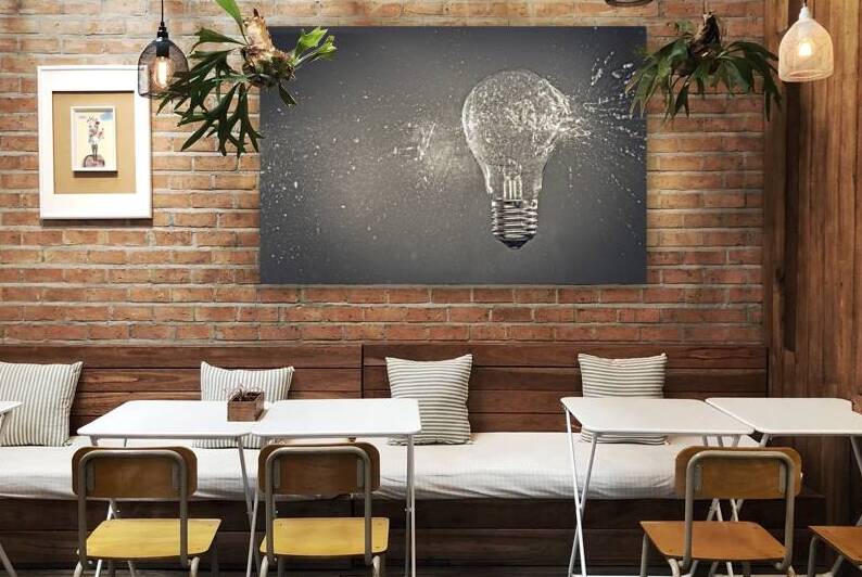 explosion of a traditional bulb by Gualtiero Boffi
