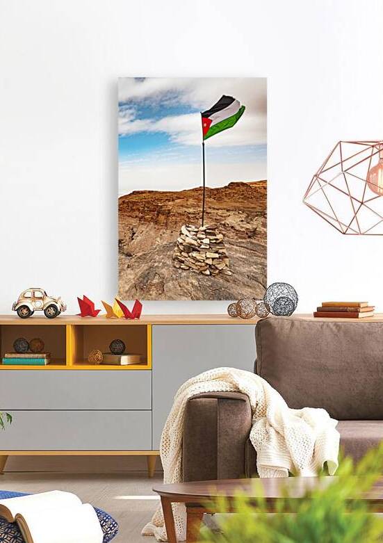 Jordans flag flies over the mountains  by Gualtiero Boffi