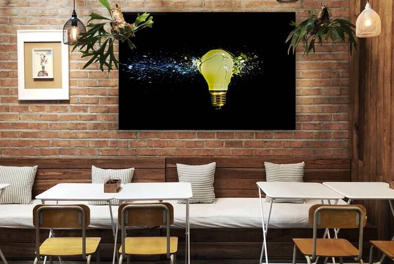 impact on a traditional yellow bulb by Gualtiero Boffi